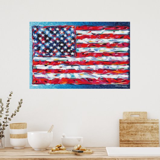 Poster Drapeau américain (Cuisine)