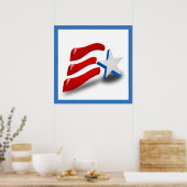POSTER DRAPEAU AMÉRICAIN (Cuisine)