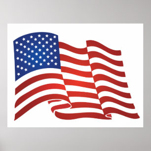 Poster Drapeau américain