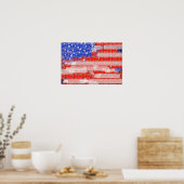 Poster Drapeau américain (Cuisine)