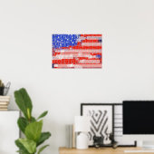 Poster Drapeau américain (Bureau à domicile)