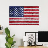 Poster Drapeau américain (Bureau à domicile)