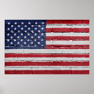 Poster Drapeau américain