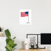 Poster drapeau américain (Bureau à domicile)