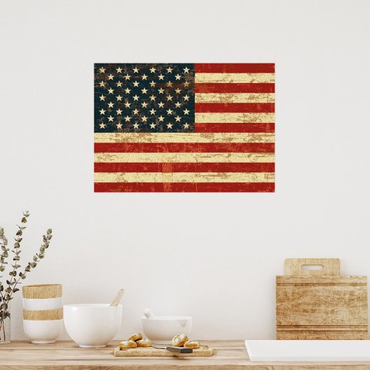Poster Drapeau américain (Cuisine)