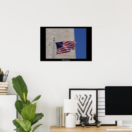 Poster Drapeau américain (Bureau à domicile)