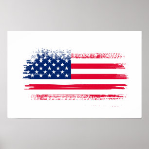 Poster Drapeau américain