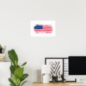 Poster Drapeau américain (Bureau à domicile)