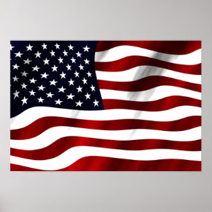 Poster Drapeau américain