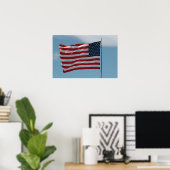 POSTER DRAPEAU AMÉRICAIN (Bureau à domicile)