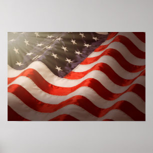 Poster Drapeau américain