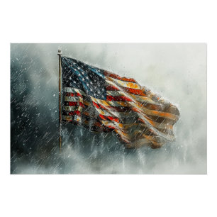 Poster drapeau américain