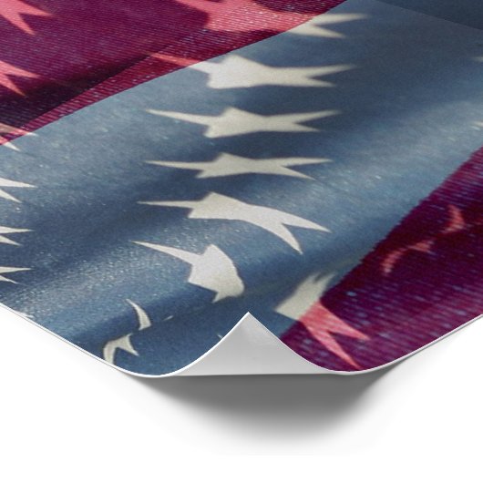 Poster Drapeau américain (Coin)