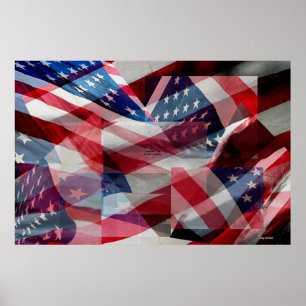 Poster Drapeau américain