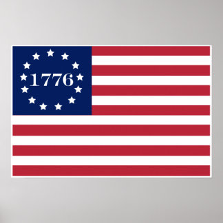 Poster Drapeau américain 1776