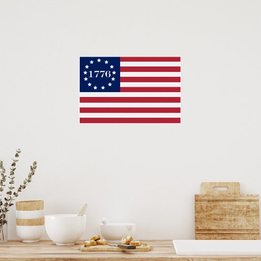 Poster Drapeau américain 1776 (Cuisine)