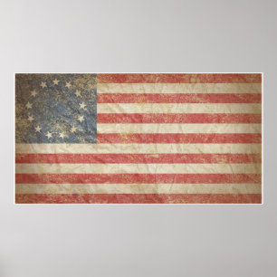 Poster Drapeau américain 1776