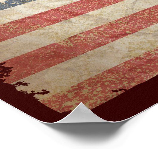 Poster Drapeau américain 1776 (Coin)