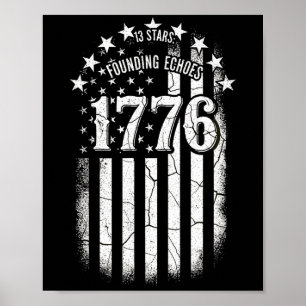 Poster drapeau américain 1776 betsy ross 13 étoiles usa 4