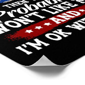 Poster Drapeau américain 2024 4 juillet Trump 2024 (Coin)