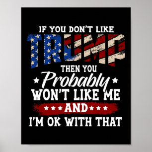 Poster Drapeau américain 2024 4 juillet Trump 2024