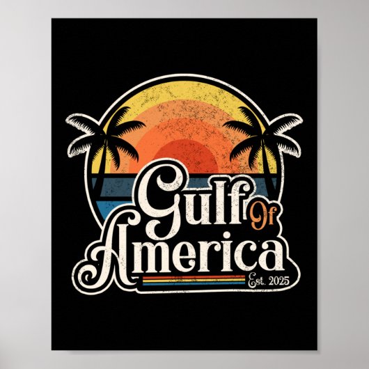 Poster Drapeau Américain 2025 Du Golfe D'Usa Est (Devant)