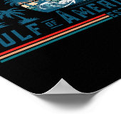 Poster Drapeau Américain 2025 Du Golfe D'Usa Est (Coin)