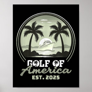 Poster Drapeau Américain 2025 Golfe Du Mexique