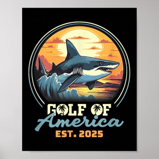 Poster Drapeau Américain 2025 Golfe Du Mexique (Devant)