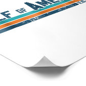 Poster Drapeau Américain 2025 Golfe M (Coin)