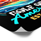 Poster Drapeau Américain 2025 Golfe M (Coin)