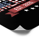 Poster Drapeau Américain 2025 Golfe Rétro Mexique (Coin)