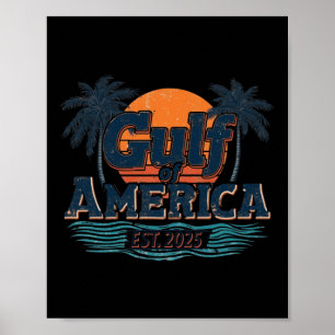 Poster Drapeau Américain 2025 Long S