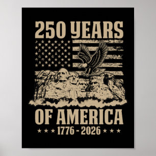 Poster Drapeau américain 250 ans 1776-2026 250e anniversa