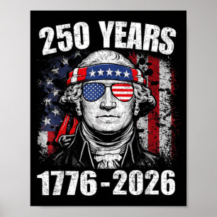 Poster Drapeau américain 250 ans 250e anniversaire États-