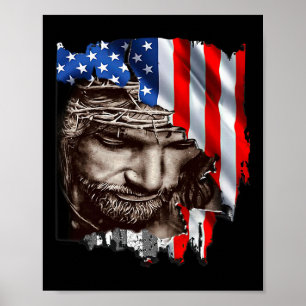 Poster Drapeau américain 4 juillet Fête de l'Indépendance