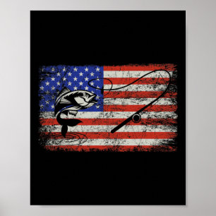 Poster Drapeau américain 4 juillet fête de l'indépendance