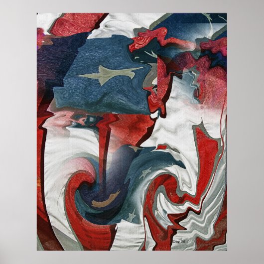 Poster Drapeau américain #91 (Devant)