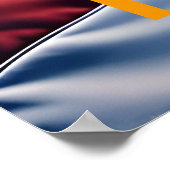 Poster Drapeau américain Aigle TRUMP 2024 (Coin)