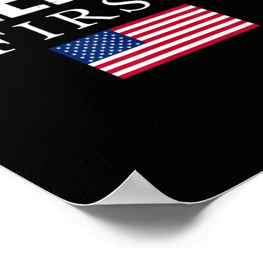 Poster Drapeau américain America First (Coin)