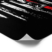Poster Drapeau Américain Baseball Lanceur Usa Lancement 4 (Coin)