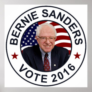 Poster Drapeau américain Bernie Sanders