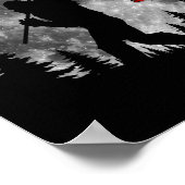 Poster Drapeau Américain Bigfoot Sasquatch Patriotique 4è (Coin)