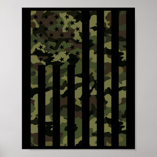 Poster Drapeau américain camouflage Camo Usa Hommes Garço