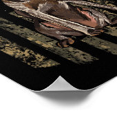 Poster Drapeau américain camouflage German Wirehaired Poi (Coin)