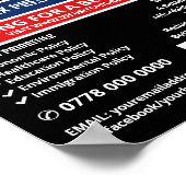 Poster Drapeau américain, Campagne Politique Publicité (Coin)