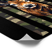 Poster Drapeau américain Christian Deer Hunting Camo (Coin)