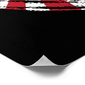 Poster Drapeau américain - Coeur de football féminin (Coin)