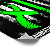 Poster drapeau américain combat blessure cérébrale trauma (Coin)
