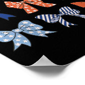 Poster Drapeau Américain Coquette Bow Et Ribbons Us Drape (Coin)
